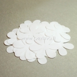 Fabric flower, white, 1 pc, select size