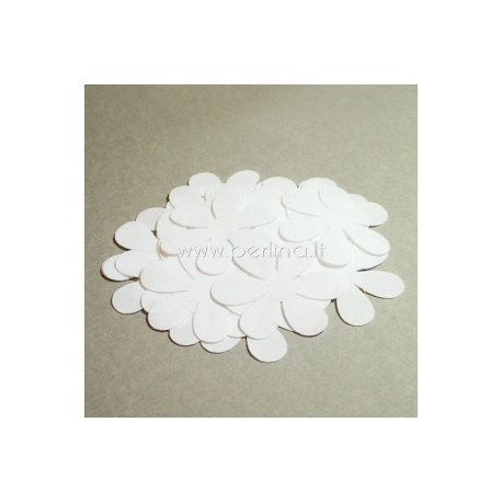 Fabric flower, white, 1 pc, select size