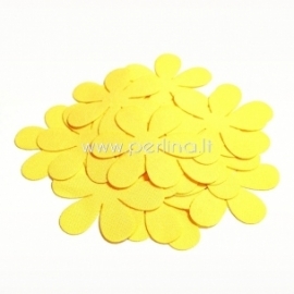 Fabric flower, yellow, 1 pc, select size