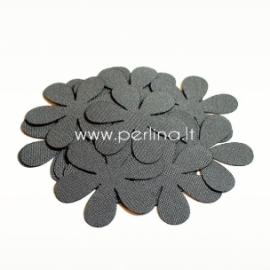 Fabric flower, grey, 1 pc, select size
