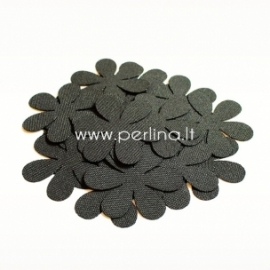 Fabric flower, dark grey, 1 pc, select size