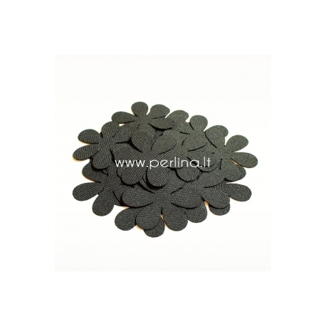 Fabric flower, dark grey, 1 pc, select size