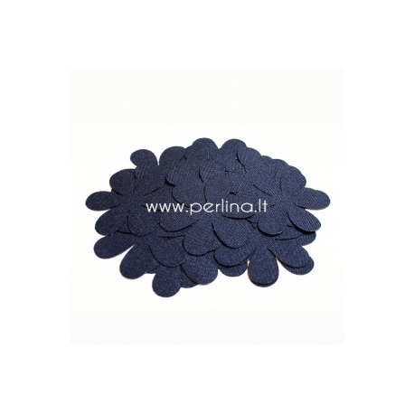 Fabric flower, navy blue, 1 pc, select size