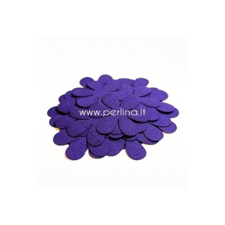 Fabric flower, dark purple, 1 pc, select size