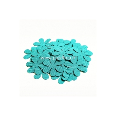 Fabric flower, blue turquoise, 1 pc, select size