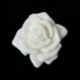 Acrylic cabochon embellishment "Flower", cream, 30x29 mm