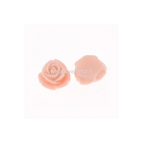 Akrilinis kabošonas-gėlė, persikinės sp., 14x14 mm
