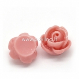 Acrylic cabochon embellishment "Flower", peachy, 10 mm