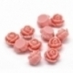 Acrylic cabochon embellishment "Flower", peachy, 10 mm
