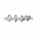 Sujungimas "Kortos", ant. sidabro sp., 46x13 mm, 1 vnt.