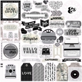 Stickers "Black & White element stickers - Capture Life", 30,5x30,5 cm