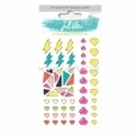 Enamel epoxy stickers "Wild Berry Today", 58 pcs, 11,5x7,5 cm