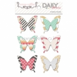 Layered stickers "Butterfly - Daily Stories", 6 pcs, 13x10 cm