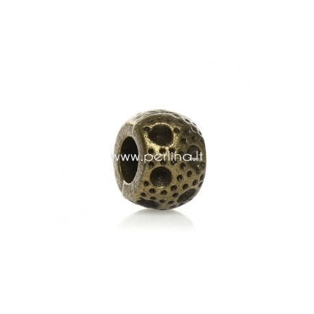 Pandora bead, antique bronze, 11x7 mm