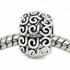 Pandora bead, antique silver, 11x7 mm