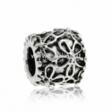 Pandora karoliukas "Gėlė", ant.sidabro sp., 9x8 mm