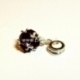 Pandora style dangle charm "Ball", purple, 26x10 mm