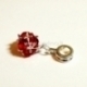 Pandora style dangle charm "Ball", red, 26x10 mm