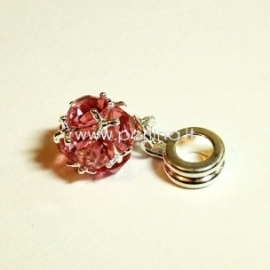Pandora pakabukas "Kamuolukas", rožinės sp., 26x10 mm