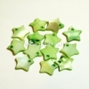 Shell pendant "Star", green, 12x12 mm