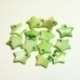 Shell pendant "Star", green, 12x12 mm