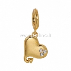 Bracelet accessory "Heart", gold plated, 31x11 mm