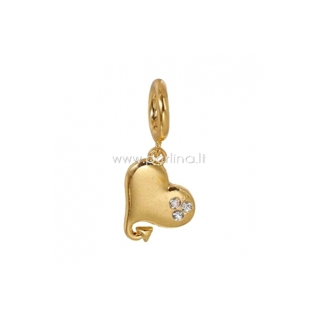 Bracelet accessory "Heart", gold plated, 31x11 mm