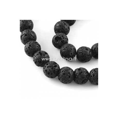 Dyed natural Lava bead, 11-12 mm, 1 pc