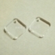 Plexiglass pendant "Rhombus", clear, 2,1x2,1 cm