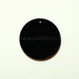 Plexiglass pendant "Full-moon", black, 2,1 cm