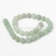 Natural green aventurine gemstone bead, frosted, round, 12 mm, 1 pc