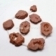 Natural crystal agate gemstone bead, druzy, nugget, IndianRed, 30~75x18~50x5~13mm, 1 pc