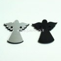 Plexiglass connector "Angel", black/silver, 2,2x2,2 cm