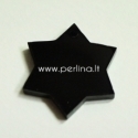 Plexiglass pendant "Star", black, 2x2 cm