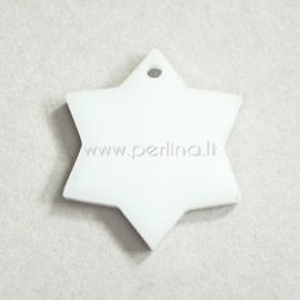 Plexiglass pendant "Star", white, 2x2 cm