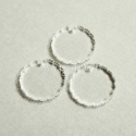 Plexiglass pendant "Curly circle", clear, 2,2 cm