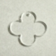 Plexiglass pendant "Round Cross", clear, 2,5x2,5 cm