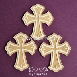 Chipboard "Sacrum - engraved crosses", 3 pcs