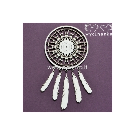 Chipboard "Catch your dreams - dreamcatcher, pattern 2", 1 set