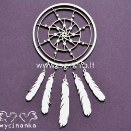 Chipboard "Catch your dreams - dreamcatcher, pattern 1", 1 set