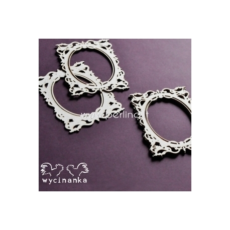 Chipboard "Charming - decorated frame 2", 4 pcs