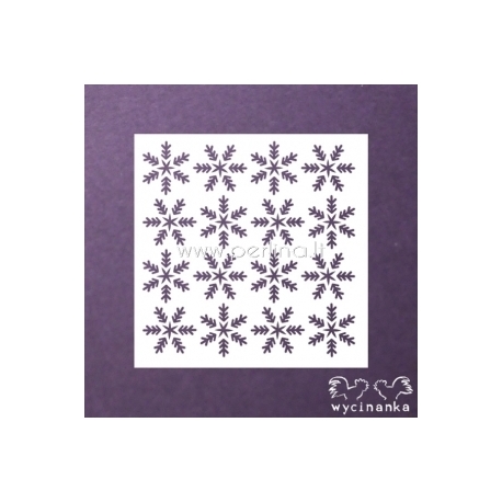 Stencil-mask "DECEMBER DIARY - snowflakes", 14,5x14,5 cm