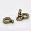 Bail bead, antique bronze, 11x8 mm
