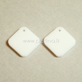 Plexiglass pendant "Rhombus", white, 2,1x2,1 cm
