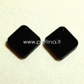 Plexiglass pendant "Rhombus", black, 2,1x2,1 cm
