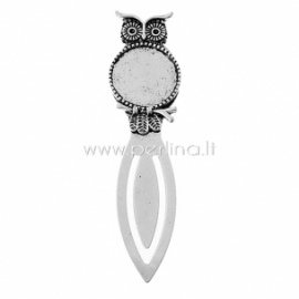Bookmark "Owl", antique silver, 86x22 mm