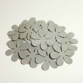 Fabric flower, light grey, 1 pc, select size