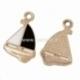 Pendant "Sail boat", light golden, 20x13 mm