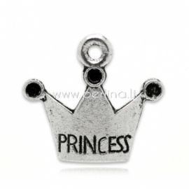 Pendant "Princess", antique silver, 19x17 mm