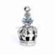 3D pendant "Crown", antique silver, 18x9 mm